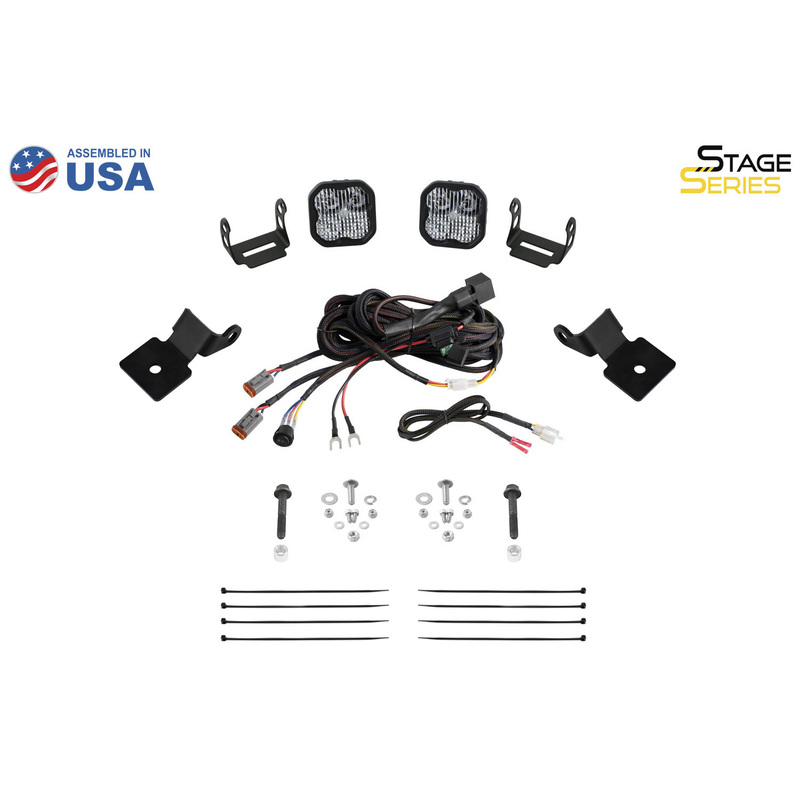  Diode Dynamics - Stage Series SS5 A-Pillar Pod Kit for 2014-2018 Polaris RZR XP, Sport Yellow Combo